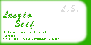 laszlo seif business card