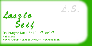 laszlo seif business card
